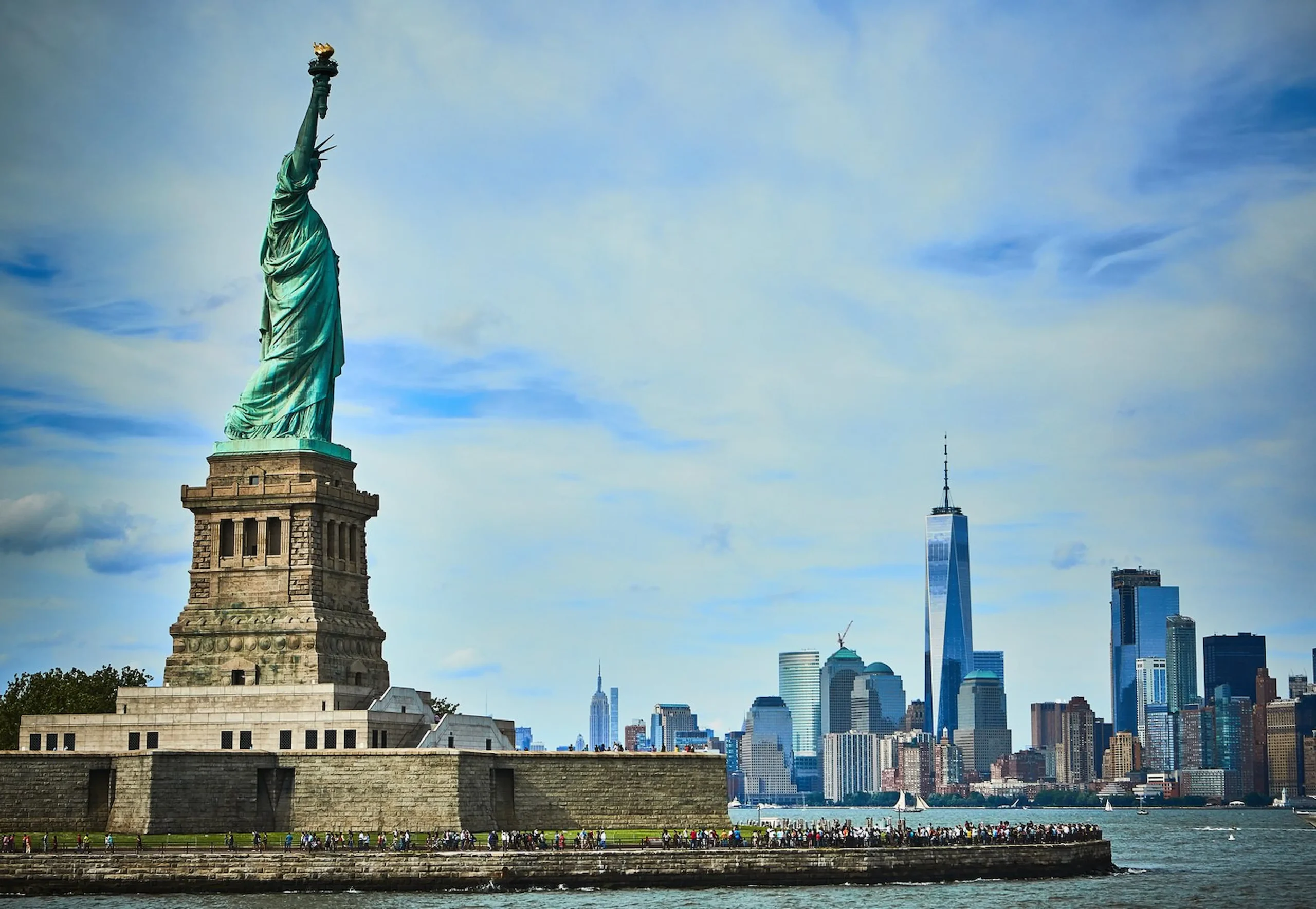 Lo Skyline di NY dal ponte del Bateaux 
