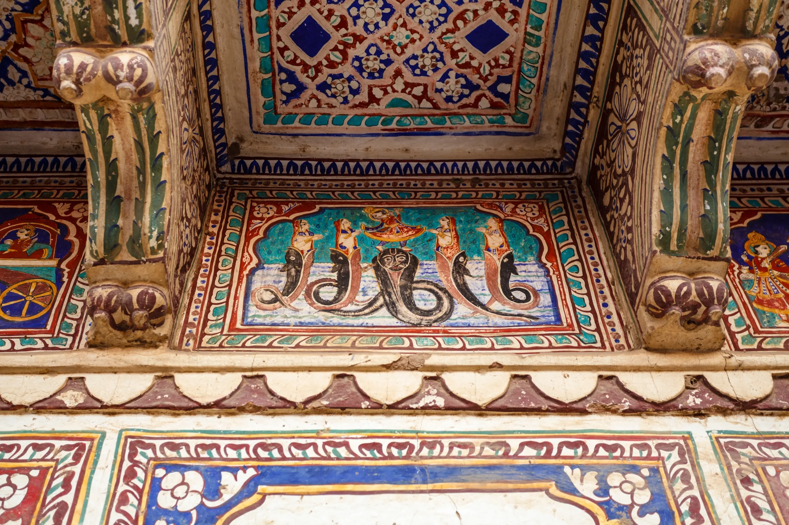 Mandawa: visita degli haveli con i loro affreschi