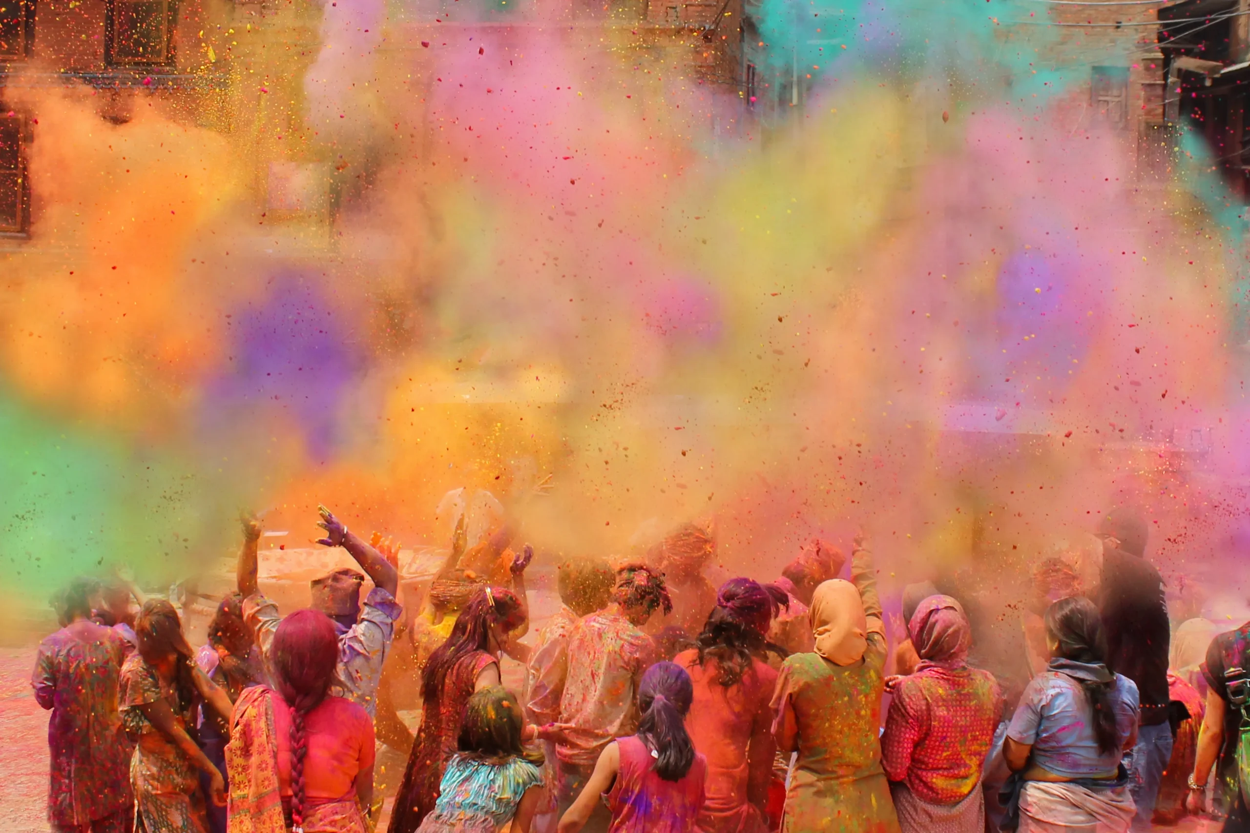 Partecipazione esclusiva alla festa di Holi a Jaipur con colori biologici e pranzo speciale