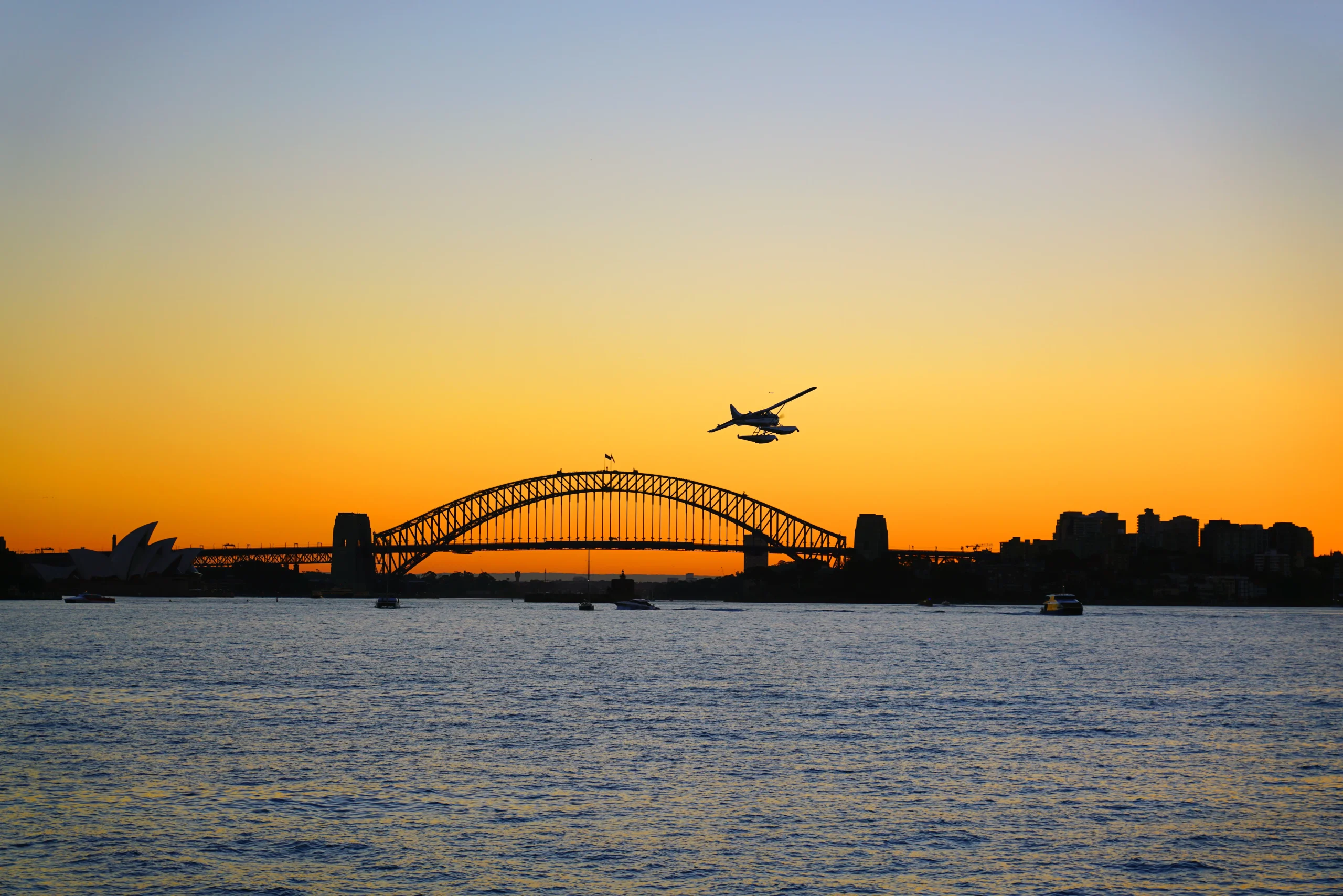 Sorvolo panoramico di Sydney in idrovolante con pranzo gourmet